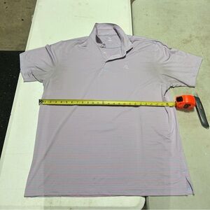 Rhoback Stripe Polo Mens Size XXL Golf Pink Blue Performance